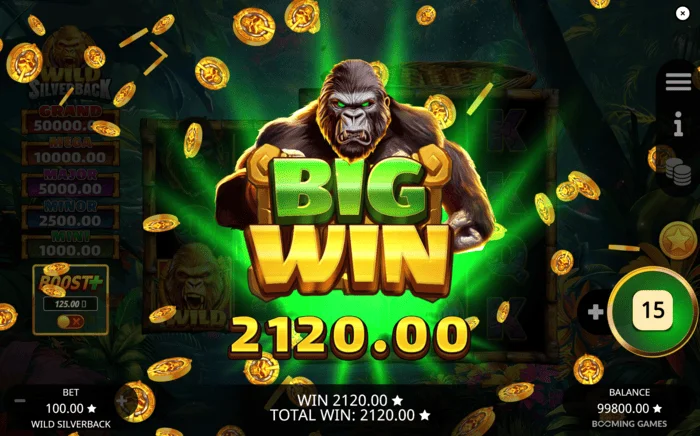 Wild Silverback - gran ganancia con monedas acumuladas