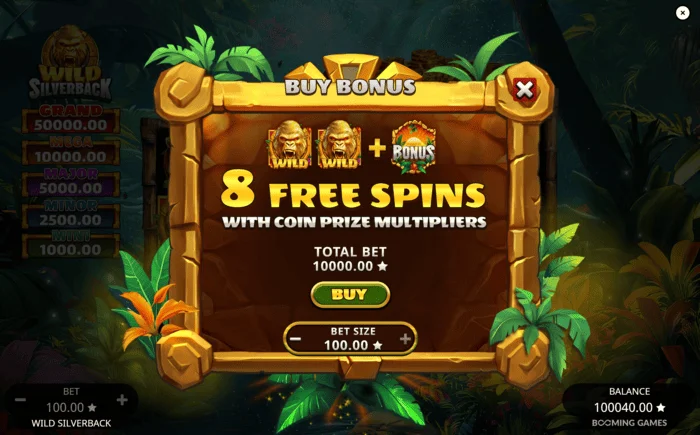 Wild Silverback - inicio de Free Spins